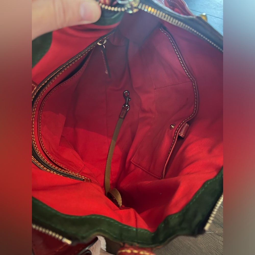 Dooney & Burke Vintage Kingston red leather Hobo Bag - Picture 10 of 16